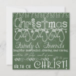 Green Chalkboard Kaart voor kerstmis foto's<br><div class="desc">Alles is te vinden op onze Green Chalkboard Photo-kerstkaart met witte tekst op een groene achtergrond met een reeks mitters,  boomlichten,  sneeuwvlokken,  heilig,  harten en ornamenten. U kunt deze kerstfotokaart eenvoudig aanpassen met uw foto en namen!</div>