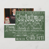 Green Chalkboard Kaart voor kerstmis foto's (Voorkant / Achterkant)