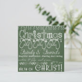 Green Chalkboard Kaart voor kerstmis foto's (Staand voorkant)