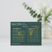Green Chalkboard Retro Recipe Card Kitchen Tools Briefkaart (Staand voorkant)