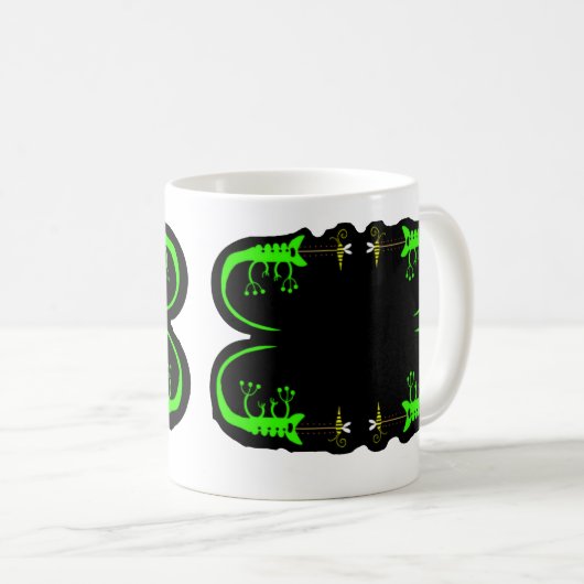Green Chameleon Coffee Mok (Voorkant rechts)