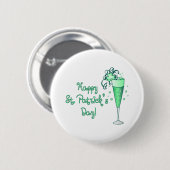 Green Champagne Ronde Button 5,7 Cm (Voorkant /achterkant)