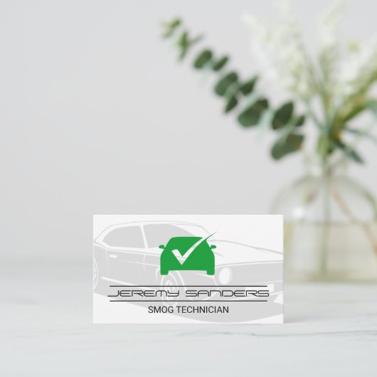 Green Check Mark Logo Visitekaartje (Staand voorkant)