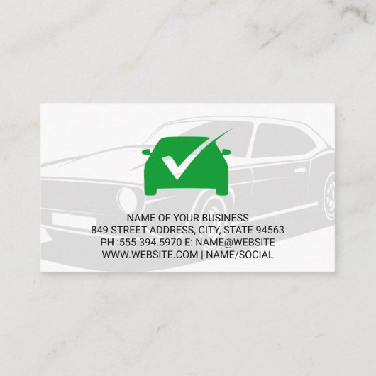 Green Check Mark Logo Visitekaartje (Achterkant)