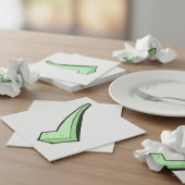 Green Check Mark Paper Napkins Servet