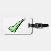 Green Check Mark Tick Symbol Bagagelabel (Voorkant horizontaal)