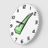 Green Check Mark Tick Symbol Grote Klok (Hoek)