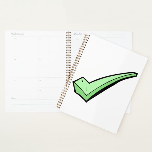 Green Check Mark Tick Symbol Planner (Display)