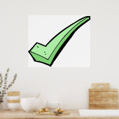 Green Check Mark Tick Symbol Poster (Keuken)
