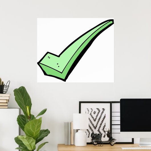 Green Check Mark Tick Symbol Poster (Thuiskantoor)