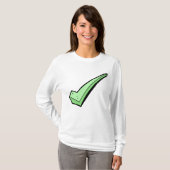 Green Check Mark Tick Symbol T-shirt (Voorkant volledig)