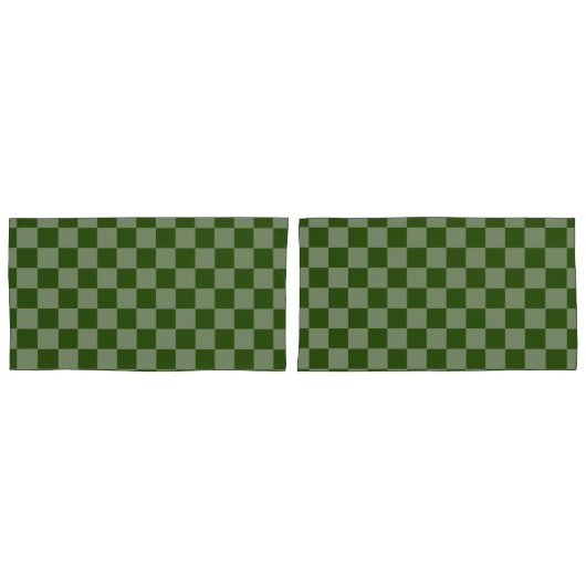 Green Checker Two Tone Kussenslopen HAMbyWG (Voorkant-Set)