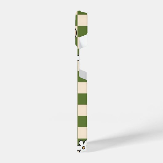 Green Checkerboard Aesthetic Phone Case iPhone Hoesje (Linkerkant)