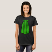 Green Checkerboard Neck Tie St Patrick's Day Tuxed T-shirt (Voorkant volledig)