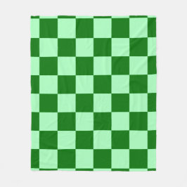 Green Checkered Square Seamless Pattern  Fleece Deken