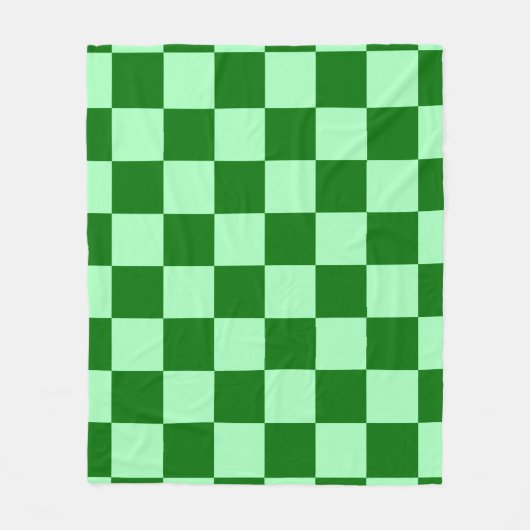 Green Checkered Square Seamless Pattern Fleece Deken (Voorkant)