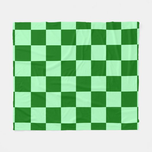 Green Checkered Square Seamless Pattern  Fleece Deken (Voorkant (Horizontaal))