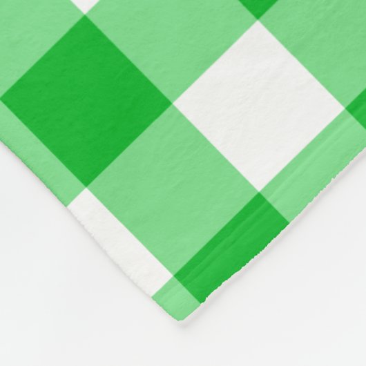 Green Checkered Square Seamless Pattern Fleece Deken (Hoek)