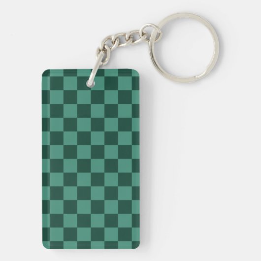 Green Checkered Style Sleutelhanger (achterkant)