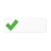 GREEN CHECKMARK CONTROLEERT CORRECT SYMBOOL ETIKET (Voorkant)