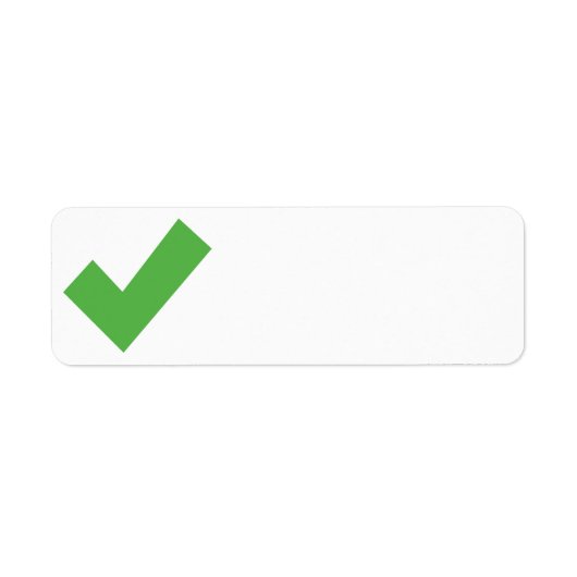 GREEN CHECKMARK CONTROLEERT CORRECT SYMBOOL ETIKET (Voorkant)
