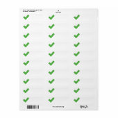 GREEN CHECKMARK CONTROLEERT CORRECT SYMBOOL ETIKET (Full Sheet)