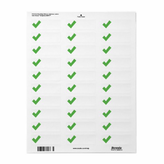 GREEN CHECKMARK CONTROLEERT CORRECT SYMBOOL ETIKET (Full Sheet)