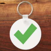 GREEN CHECKMARK CONTROLEERT CORRECTE SYMBOL-SLEUTE SLEUTELHANGER (Voorkant)