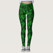 Green Checkross Tartan Leggings (Voorkant)