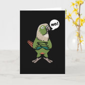 Green Cheek Conure Green-Cheeked Parakeet Kaart (Gele Bloem)