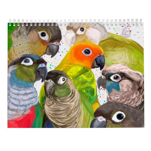 Green Cheek Conure Parrot 2021-kalender Kalender (Achterkant)