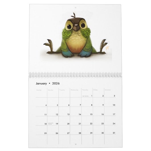 Green Cheek Conure Parrot 2021-kalender Kalender (Jan 2026)