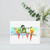 Green Cheek Conures Briefkaart (Staand voorkant)