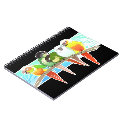 Green Cheek Conures Notitieboek (Linkerzijde)
