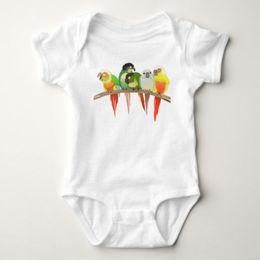 Green Cheek Conures T-shirt (Voorkant)