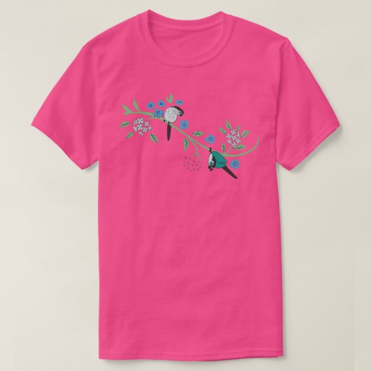 Green cheek conures turquoise vignette t-shirt (Design voorkant)