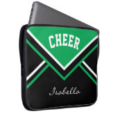 Green Cheerleader Cheer Laptop Sleeve (Voorkant Rechts)