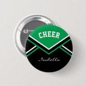 Green Cheerleader Cheer Ronde Button 5,7 Cm (Voorkant /achterkant)