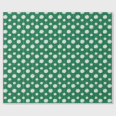 Green Cheerleader Pom Pom Pattern Cadeaupapier (Vlak)