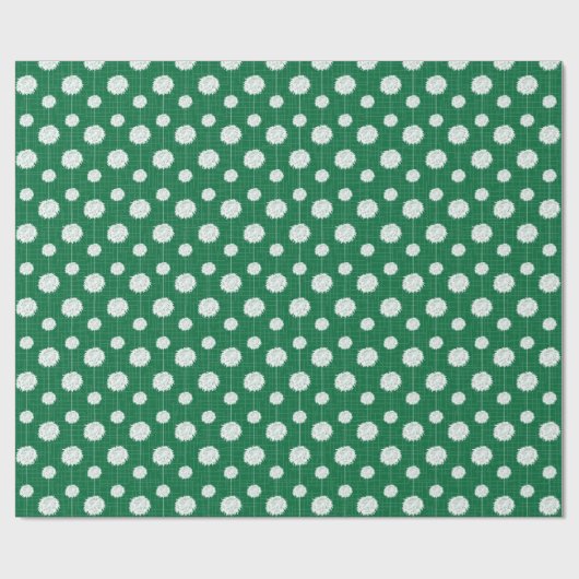 Green Cheerleader Pom Pom Pattern Cadeaupapier (Vlak)
