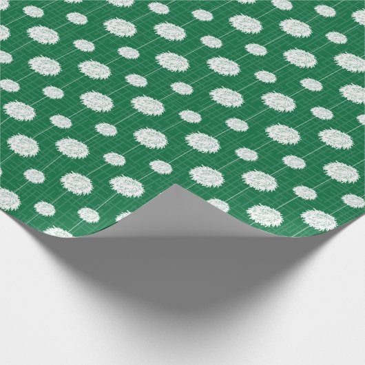 Green Cheerleader Pom Pom Pattern Cadeaupapier (Hoek)