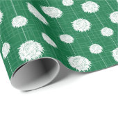 Green Cheerleader Pom Pom Pattern Cadeaupapier (Rol Hoek)