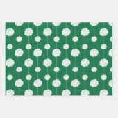 Green Cheerleader Pom Pom Pattern Inpakpapier Vel (Voorkant 3)
