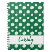 Green Cheerleader Pom Pom Pattern Notitieboek (Voorkant)