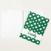Green Cheerleader Pom Pom Pattern Planner (Display)