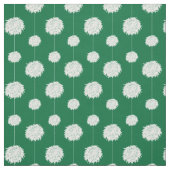 Green Cheerleader Pom Pom Pattern Stof (Swatch)