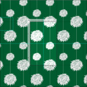 Green Cheerleader Pom Pom Pattern Stof (Delen)