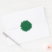 Green Cheerleader Pom Pom Ronde Sticker (Envelop)