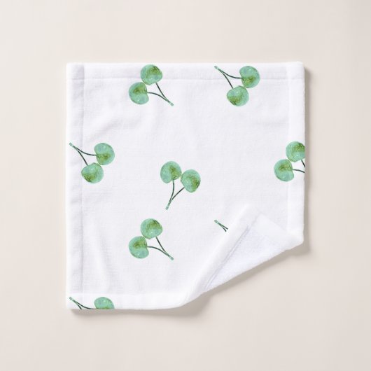 Green Cherry Bad Handdoek (Wasdoekje)