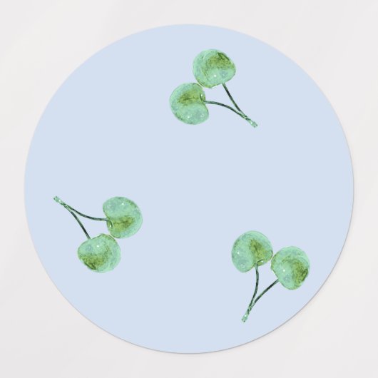 Green Cherry Labels (Design 2)